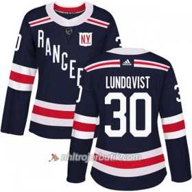 Dame Ishockey New York Rangers Tröja Henrik Lundqvist 30 Adidas 2017-2018 Marinblå 2018 Winter Classic Authentic